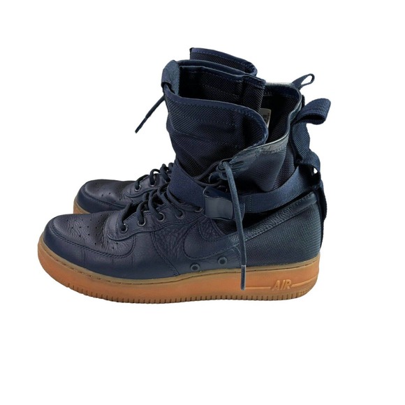 Nike Men's Air Force 1 SF High Size 10.5 Midnight Navy Gum Bottom 864024-400 - Picture 2 of 7